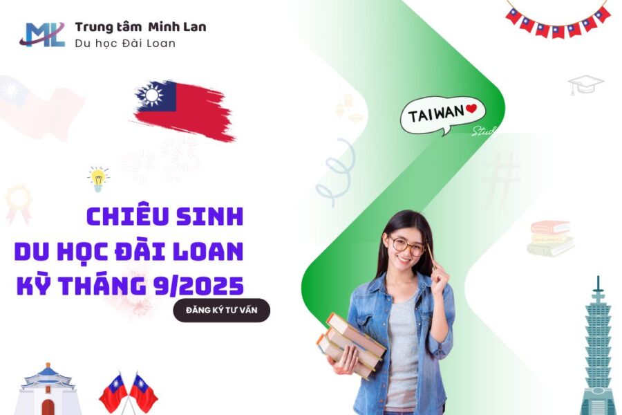 Chiêu sinh du học Đài Loan kỳ tháng 9/2025